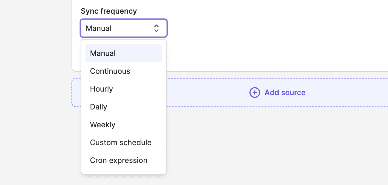 Control sync frequency